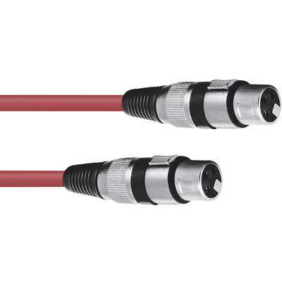 Omnitronic 30220900 XLR Verbindungskabel [1x XLR-Stecker 3 polig - 1x XLR-Buchse 3 polig] 1.50 m Rot
