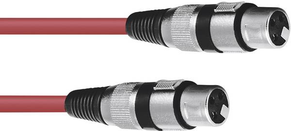 Omnitronic 30220900 XLR Verbindungskabel [1x XLR-Stecker 3 polig - 1x XLR-Buchse 3 polig] 1.50 m Rot