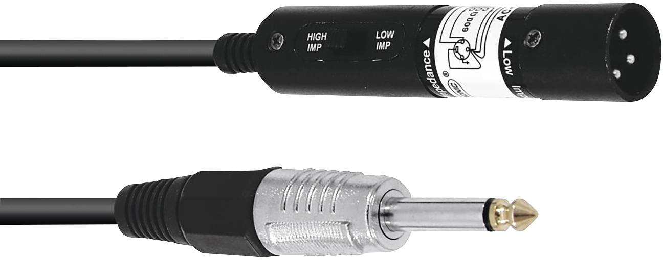 OMNITRONIC 30225085 XLR Adapterkabel [1x XLR-Stecker 3 polig - 1x Klinkenstecker 6.3 mm (mono)]