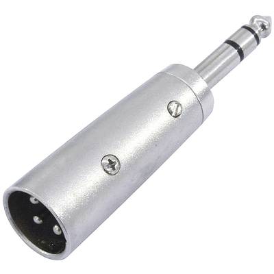 Omnitronic 30226455 XLR Adapter [1x XLR-Stecker 3 polig - 1x Klinkenstecker 6.3 mm (stereo)]  Silber