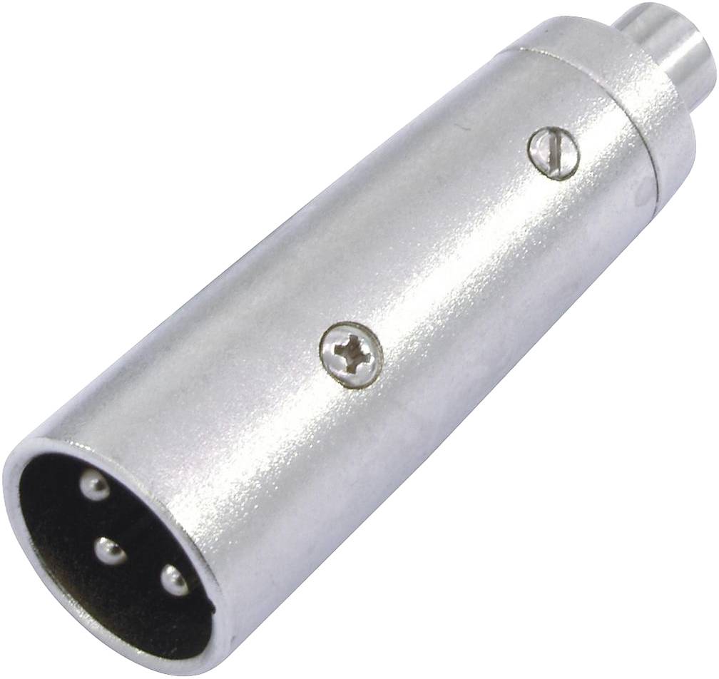 OMNITRONIC 30226566 XLR Adapter [1x Cinch-Buchse - 1x XLR-Stecker 3 polig] Silber