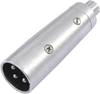 Omnitronic 30226566 XLR Adapter [1x Cinch-Buchse - 1x XLR-Stecker 3 polig] Silber