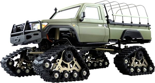Amewi AMXRock RCX10PTS Scale Crawler Pick-Up mattgrün 1:10, RTR Brushed 1:10 RC Modellauto Elektro Crawler  RtR 2,4 GHz