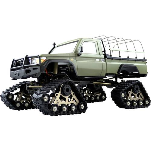 Amewi AMXRock RCX10PTS Scale Crawler Pick-Up mattgrün 1:10, RTR Brushed 1:10 RC Modellauto Elektro Crawler RtR 2,4 GHz