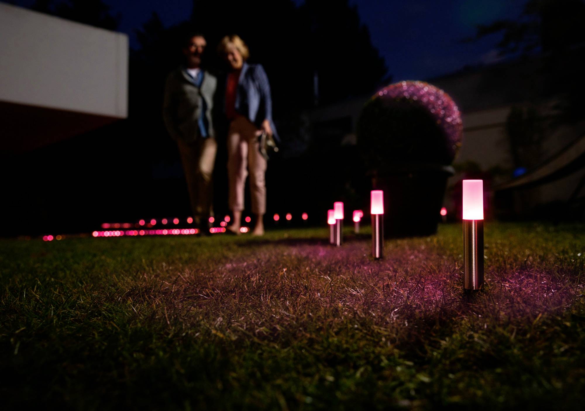 LEDVANCE 4058075478190 SMART+ GARDENPOLE MINI MULTICOLOR RGBW WIFI LED-Gartenleuchte LED LED fest eingebaut 3.8 W Silber-1