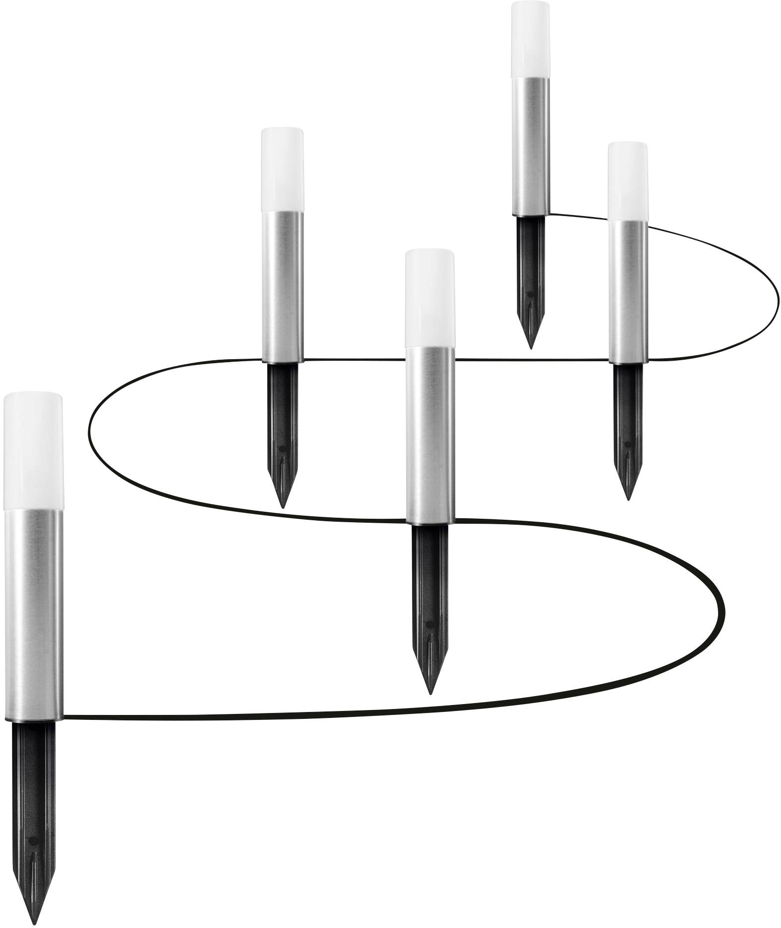 LEDVANCE 4058075478190 SMART+ GARDENPOLE MINI MULTICOLOR RGBW WIFI LED-Gartenleuchte LED LED fest eingebaut 3.8 W Silber-2