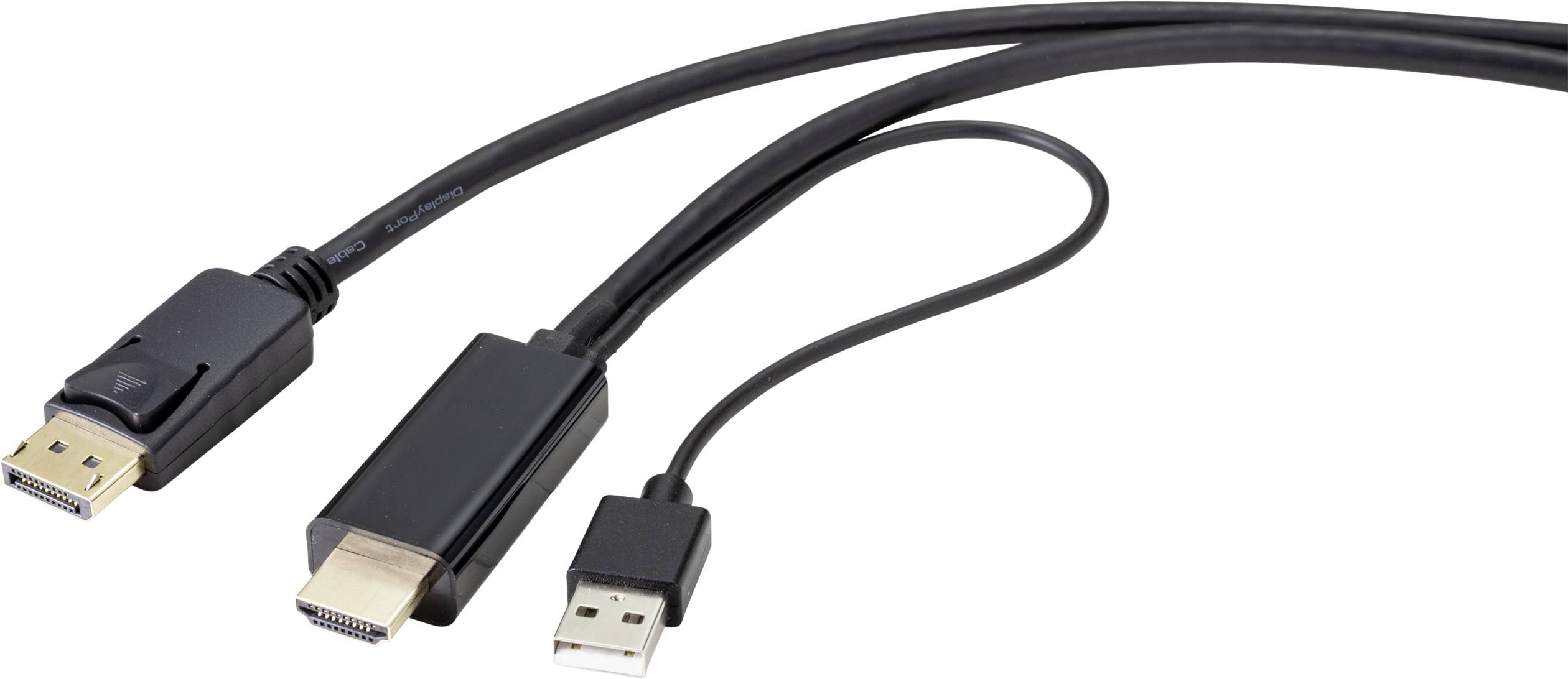 CONRAD Renkforce HDMI / DisplayPort Anschlusskabel 2.00 m RF-4600632 DisplayPort 1.2 Schwarz [1x HDM