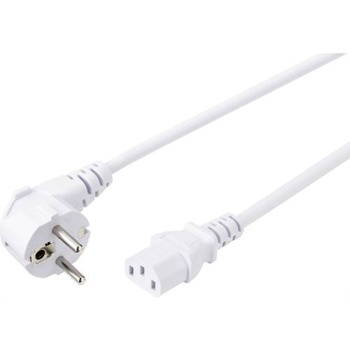 Sygonix SY-5043438 Kaltgeräte Anschlusskabel Weiß 5.00 m