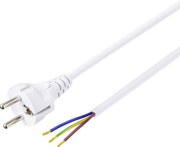 Sygonix SY-5043502 Strom Anschlusskabel  Weiß 1.50 m