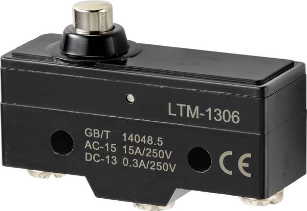 TRU COMPONENTS TC-9201356 Mikroschalter 250 V/AC 15 A 1 x Ein/(Ein) tastend 1 St.