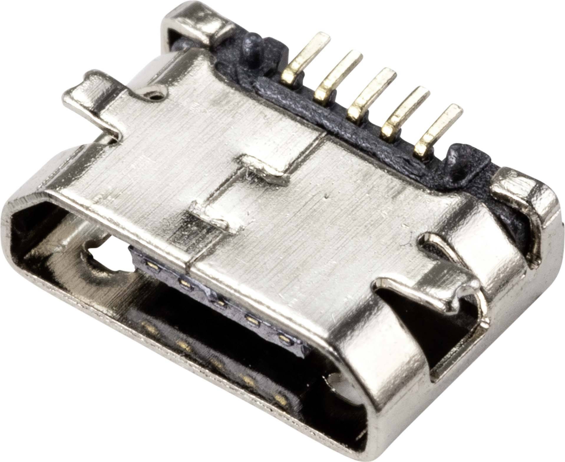 5 Stück USB-Steckverbinder mit Schraubanschluss Stecker gerade MN-USB4M Mini 