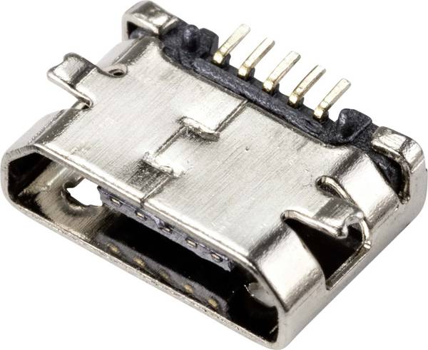 Einbaubuchse Micro-USB 2.0 Typ-B Buchse, Einbau horizontal Micro-USB 2.0 Typ-B TC-9201376 TRU COMPONENTS Inhalt: 1 St.