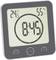 Digitales Thermometer und Hygrometer zeigt 24,6°C und 55% Luftfeuchtigkeit. Die Uhrzeit ist 8:45.