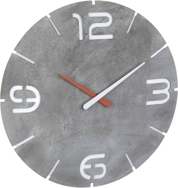 TFA Dostmann 60.3536.15 Funk Wanduhr 35 cm x 35 mm Beton-Grau