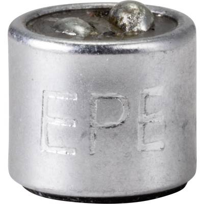 Metallzylinder mit vertieftem oberen Teil, auf dem 'EPE' eingraviert ist. Oben befinden sich zwei hervortretende Metallpunkte.