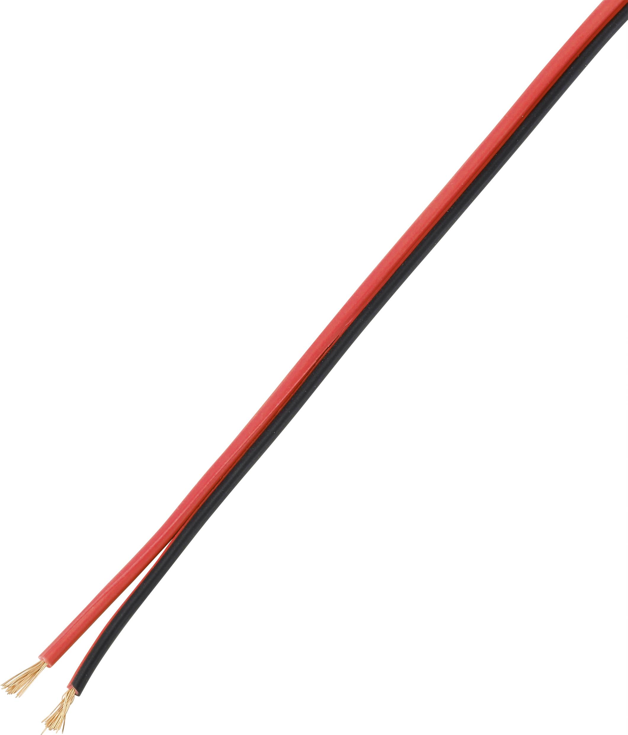 TRU COMPONENTS TC-9202504 Lautsprecherkabel 2 x 0.75 mm² Schwarz-Rot 100 m