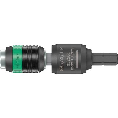 Adapter von Wera mit gewohntem grünen und schwarzen Design, Beschriftung '889/4/1 F' und maximalem Drehmoment von 10 Nm.