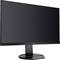 Ein schwarzer Flachbildschirm-Monitor auf einem Standfuß. Marke 'Philips'.
