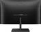 Rückansicht eines schwarzen Monitors mit Anschlüssen: HDMI, VGA, USB-C. Der Markenname ist oben in der Mitte sichtbar.