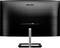 Rückseite eines schwarzen Philips-Monitors mit Anschlüssen: HDMI, DisplayPort und VGA. Schlichtes Design mit metallischem Standfuß.