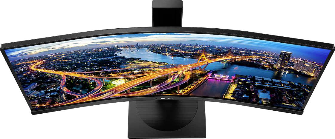 Philips Monitore 346B1C LCD-Monitor EEK G (A - G) 86.4 cm (34 Zoll) 3440 x 1440 Pixel 21:9 5 ms RJ45, Kopfhörer-Buchse V-4