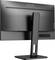 Rückansicht eines AOC-Monitors mit schmalem Standfuß und Anschlüssen, geeignet für Büro- oder Heimeinsatz.