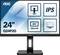 Monitor von AOC, Modell Q24P2Q, 24 Zoll, mit QHD-Auflösung (2560x1440), IPS-Display und ergonomischem Standfuß.