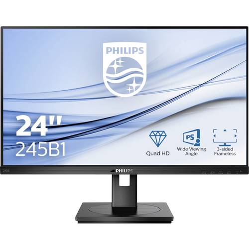 Thumbnail - Philips Monitore 245B1 LCD-Monitor EEK E (A - G) 61 cm (24 Zoll) 2560 x 1440 Pixel 16:9 4 ms Kopfhörer-Buchse IPS LED