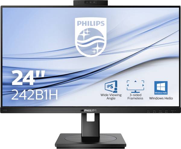 Philips Monitore 242B1H LCD-Monitor  EEK E (A - G) 61 cm (24 Zoll) 1920 x 1080 Pixel 16:9 4 ms Kopfhörer-Buchse, Audio-Line-in IPS LED