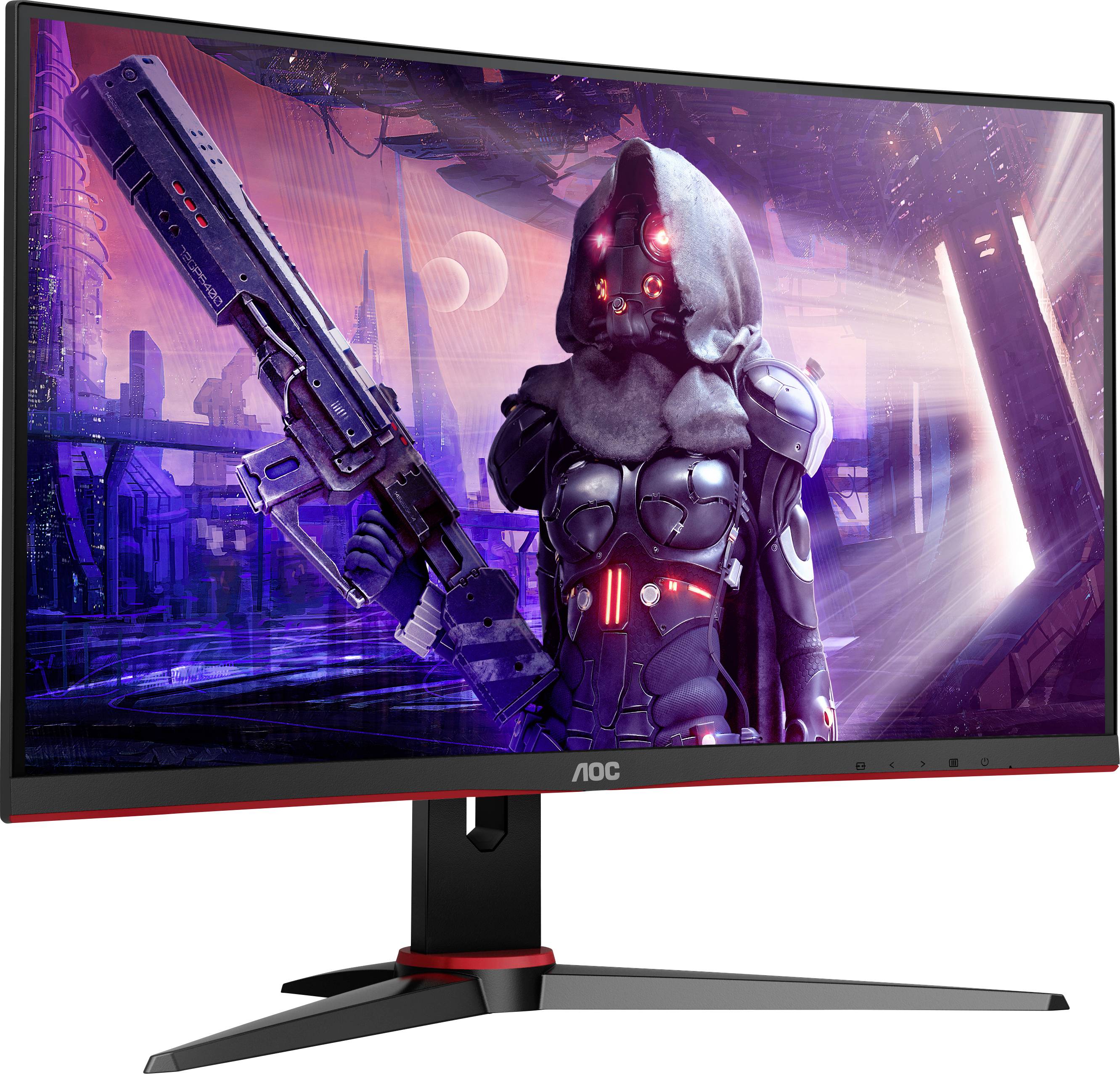 AOC C24G2AE/BK LCD-Monitor EEK E (A - G) 61 cm (24 Zoll) 1920 x 1080 Pixel 16:9 1 ms Kopfhörer-Buchse, Audio-Line-in VA -2