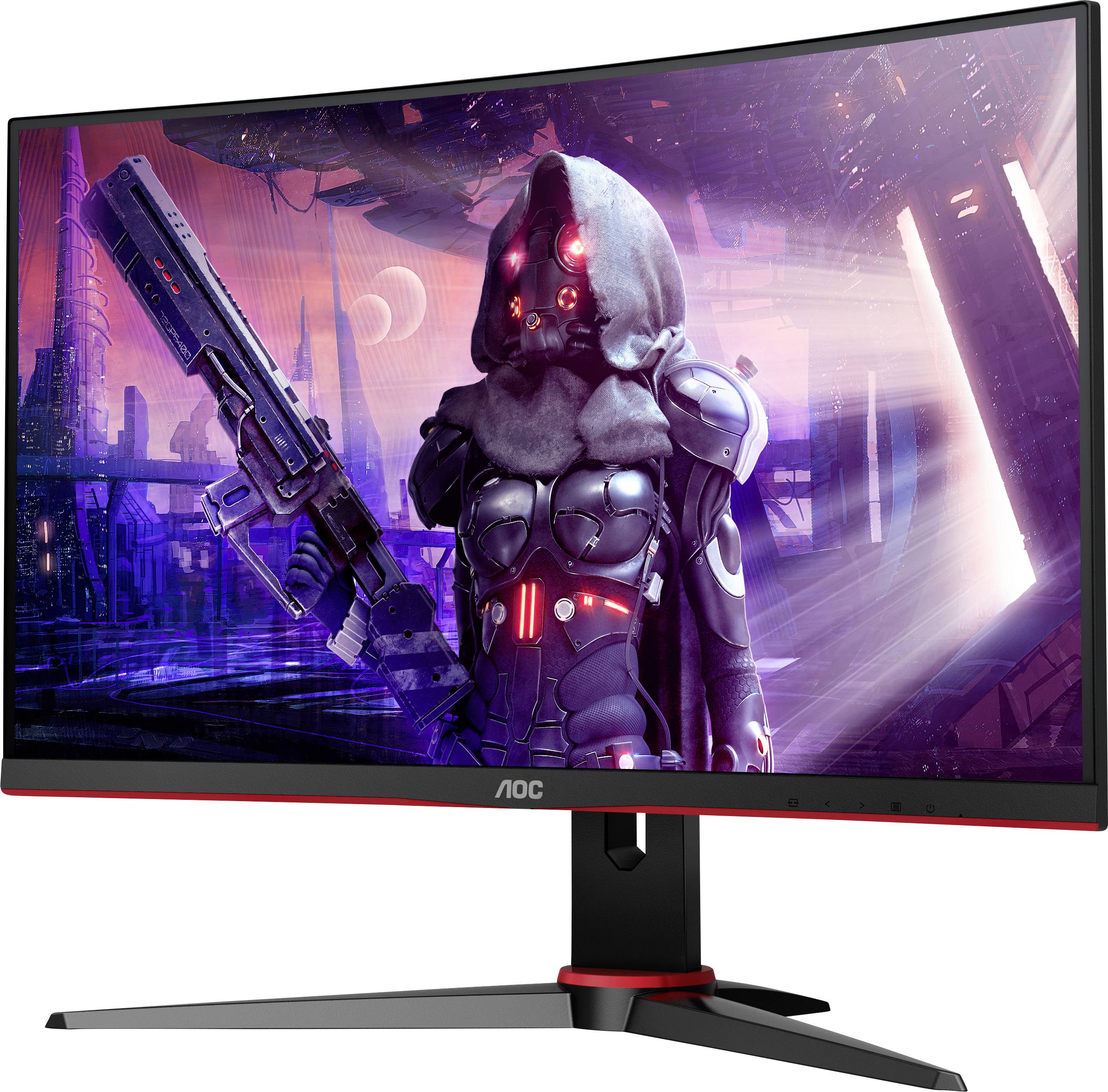 AOC C24G2AE/BK LCD-Monitor EEK E (A - G) 61 cm (24 Zoll) 1920 x 1080 Pixel 16:9 1 ms Kopfhörer-Buchse, Audio-Line-in VA -7