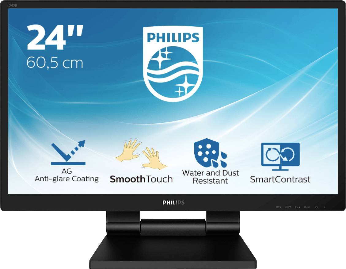 Philips Monitore 242B9TL LCD-Monitor EEK E (A - G) 61 cm (24 Zoll) 1920 x 1080 Pixel 16:9 5 ms Kopfhörer-Buchse, Audio-L