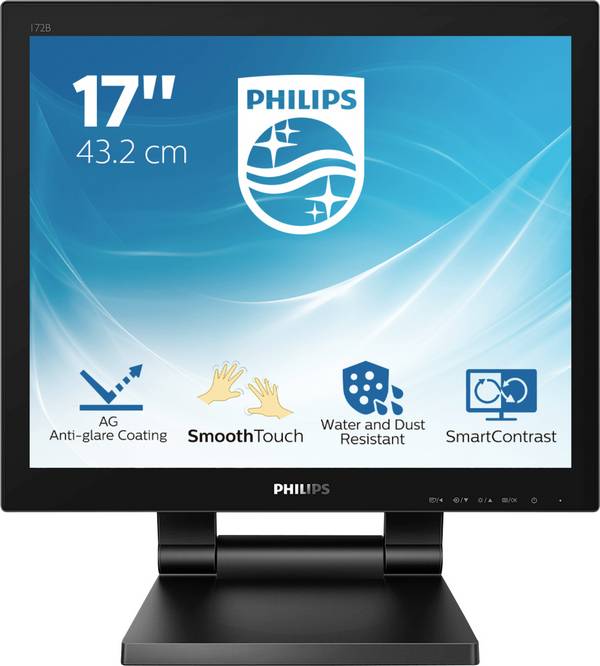 Philips Monitore 172B9TL LCD-Monitor  EEK D (A - G) 43.2 cm (17 Zoll) 1280 x 1024 Pixel 5:4 1 ms Kopfhörer-Buchse, Audio-Line-in TN LED