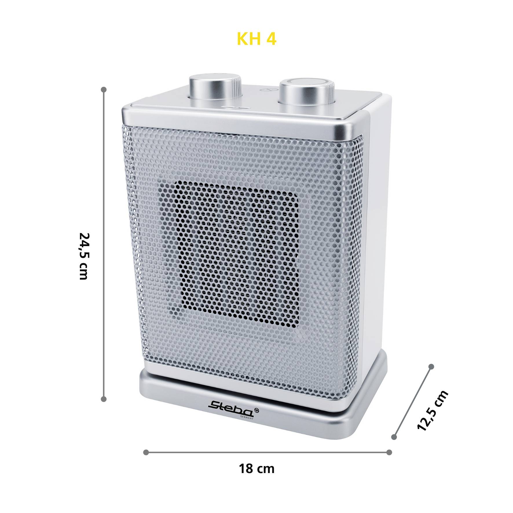 Steba 392400 Keramik-Heizlüfter KH 4 30 m² Weiß-Silber-7