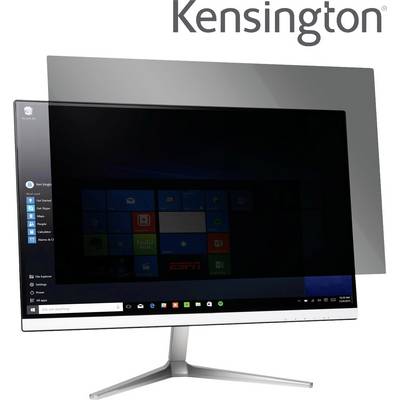 Ein Computerbildschirm mit einem Sichtschutzfilter von Kensington. Der Filter schützt Informationen vor unerwünschtem Mitlesen.