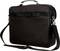 Eine schwarze Laptop-Tasche mit Griff und Schulterriemen.