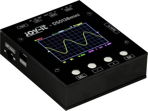 Joy-it DSO-138-Mini Digital-Oszilloskop  200 kHz 1-Kanal 1 MSa/s 1 kpts 12 Bit Handgerät 1 St.