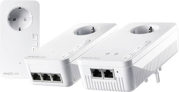 Devolo Magic 2 WiFi triple Streaming Kit Powerline WLAN Network Kit 8728 DE Powerline, WLAN 2400 MBit/s