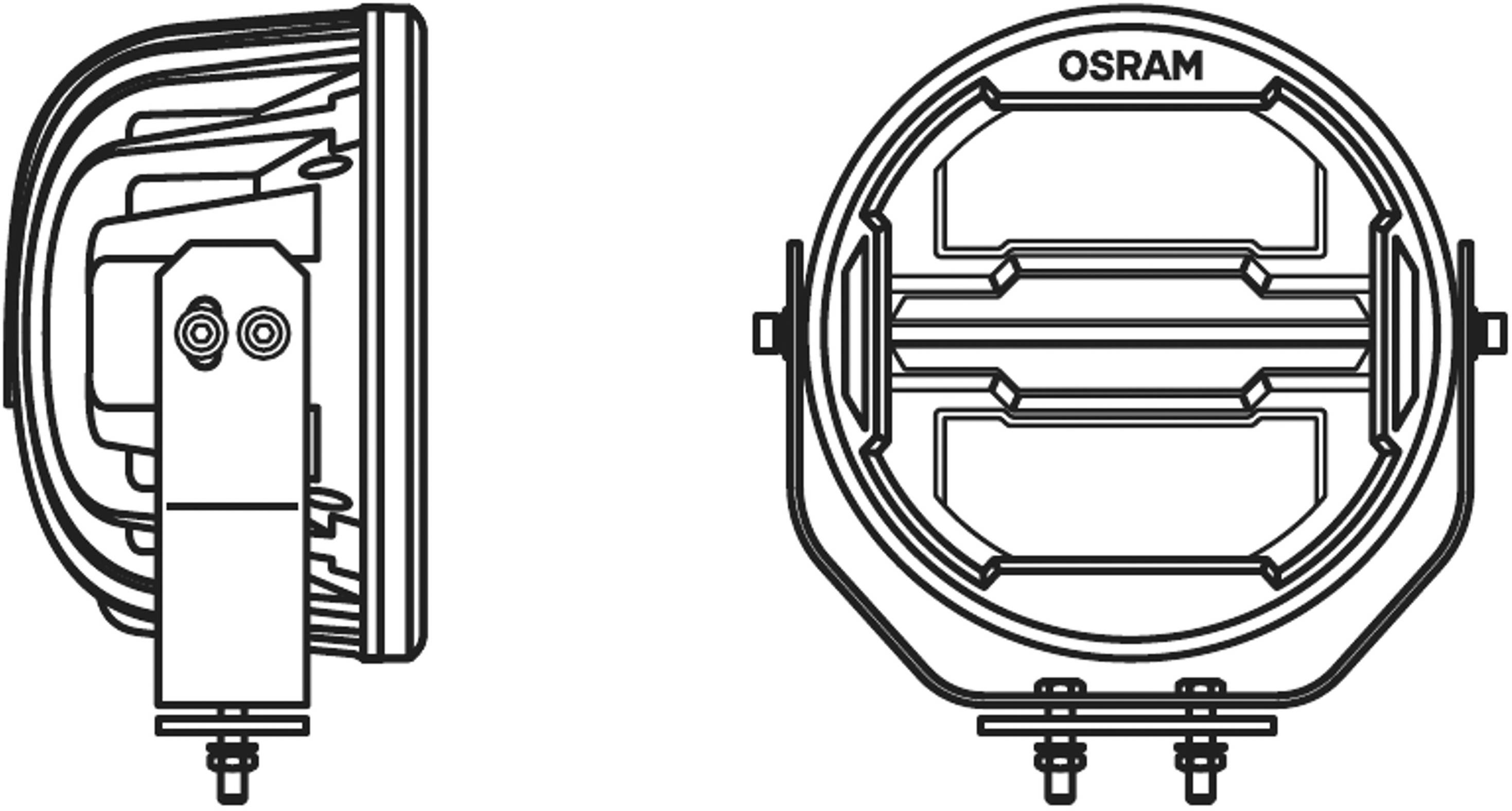 Zusatzscheinwerfer LED 60W 2,5W geschraubt R10 R7 3500lm OSRAM Round MX260-CB-12