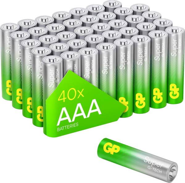 GP Super Micro (AAA)-Batterie Alkali-Mangan  1.5 V 40 St.