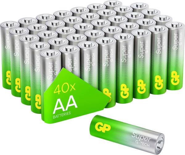 GP Super Mignon (AA)-Batterie Alkali-Mangan 1.5 V 40 St.