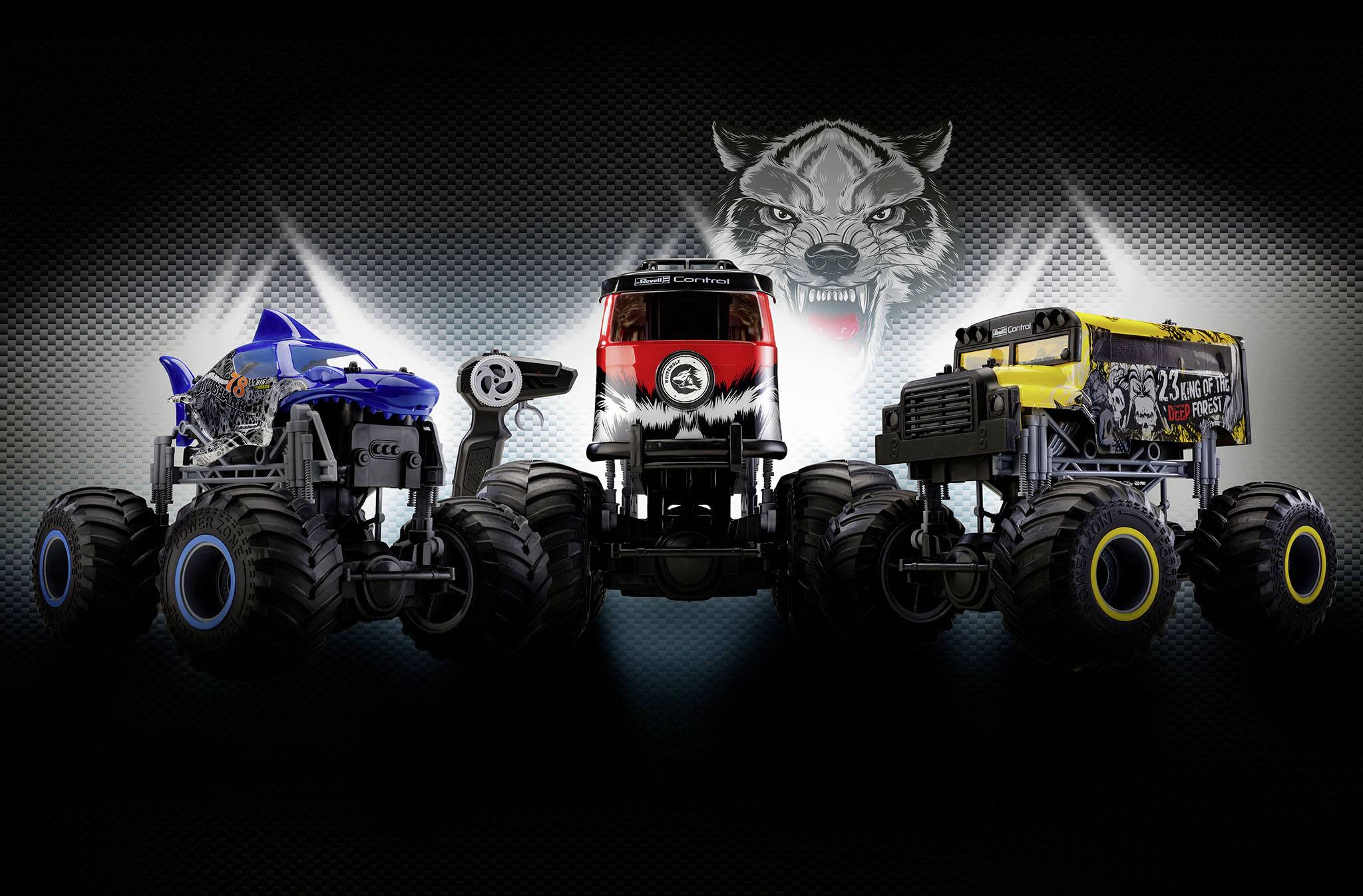 Revell Big Shark Blau 1:16 RC Modellauto Elektro Monstertruck RtR 2,4 GHz-6