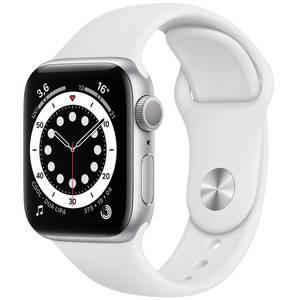 Apple Watch Series 6 Gps 40 Mm Aluminiumgehause Silber Sportarmband Weiss Kaufen