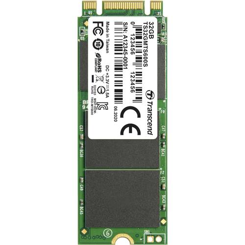Transcend 32 GB Interne M.2 SATA SSD 2260 SATA 6 Gb/s Retail TS32GMTS600S