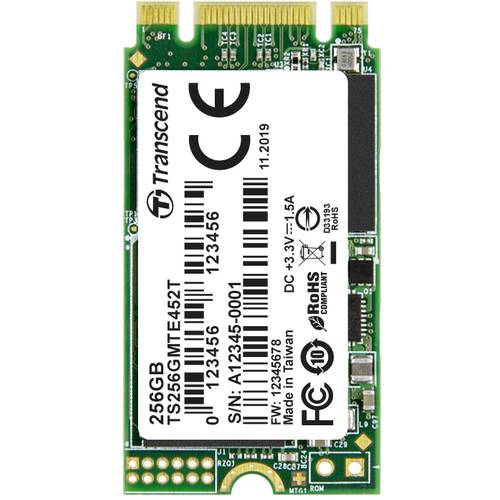 Transcend MTE452T 256 GB Interne M.2 PCIe NVMe SSD 2242 M.2 NVMe PCIe 3.0 x2 Industrial TS256GMTE452T