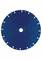 Eine runde, blaue Diamant-Trennscheibe mit mehreren kleinen Einschnitten am Rand. Geeignet für das Schneiden harter Materialien.
