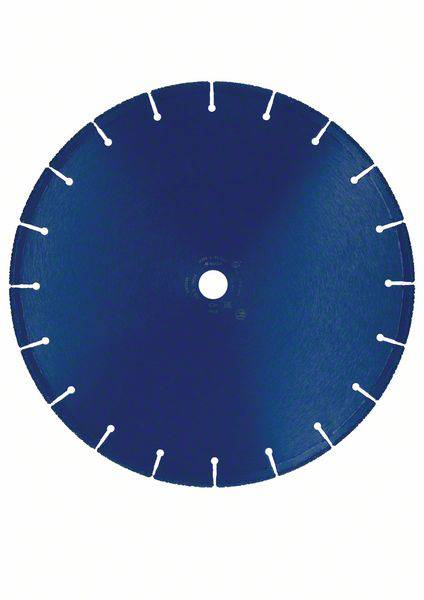 Eine runde Trennscheibe mit mehreren gleichmäßig verteilten Schlitzen am Rand.