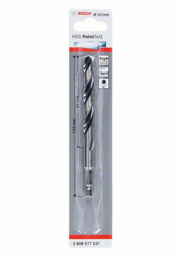 Bosch Accessories 2608577537 PointTeQ 1 Stück Spiralbohrer Metall 10 mm
