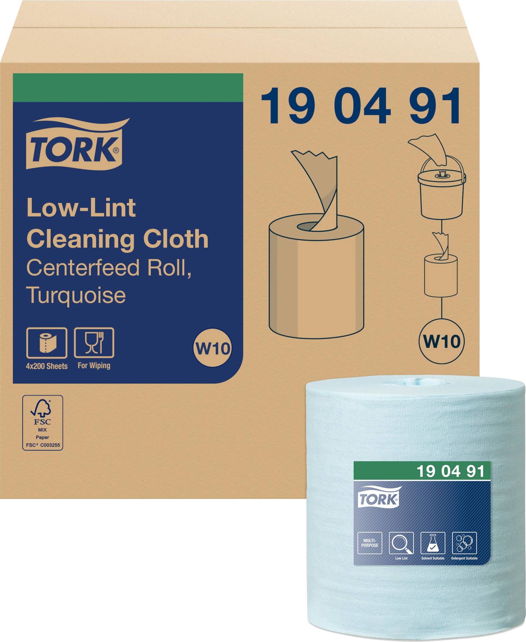 TORK 190491 Reinigungstücher 1 lagig