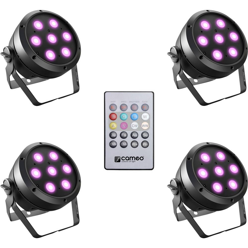Cameo ROOT PAR 4 SET 1 PAR LED-schijnwerper Aantal LEDs: 7 4 W Zwart
